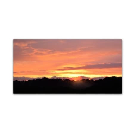 Kurt Shaffer 'Valley Sunset' Canvas Art,16x32